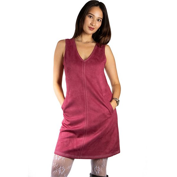 

Женское платье-мини без рукавов из искусственной замши Jess By Meiko, Wine Red