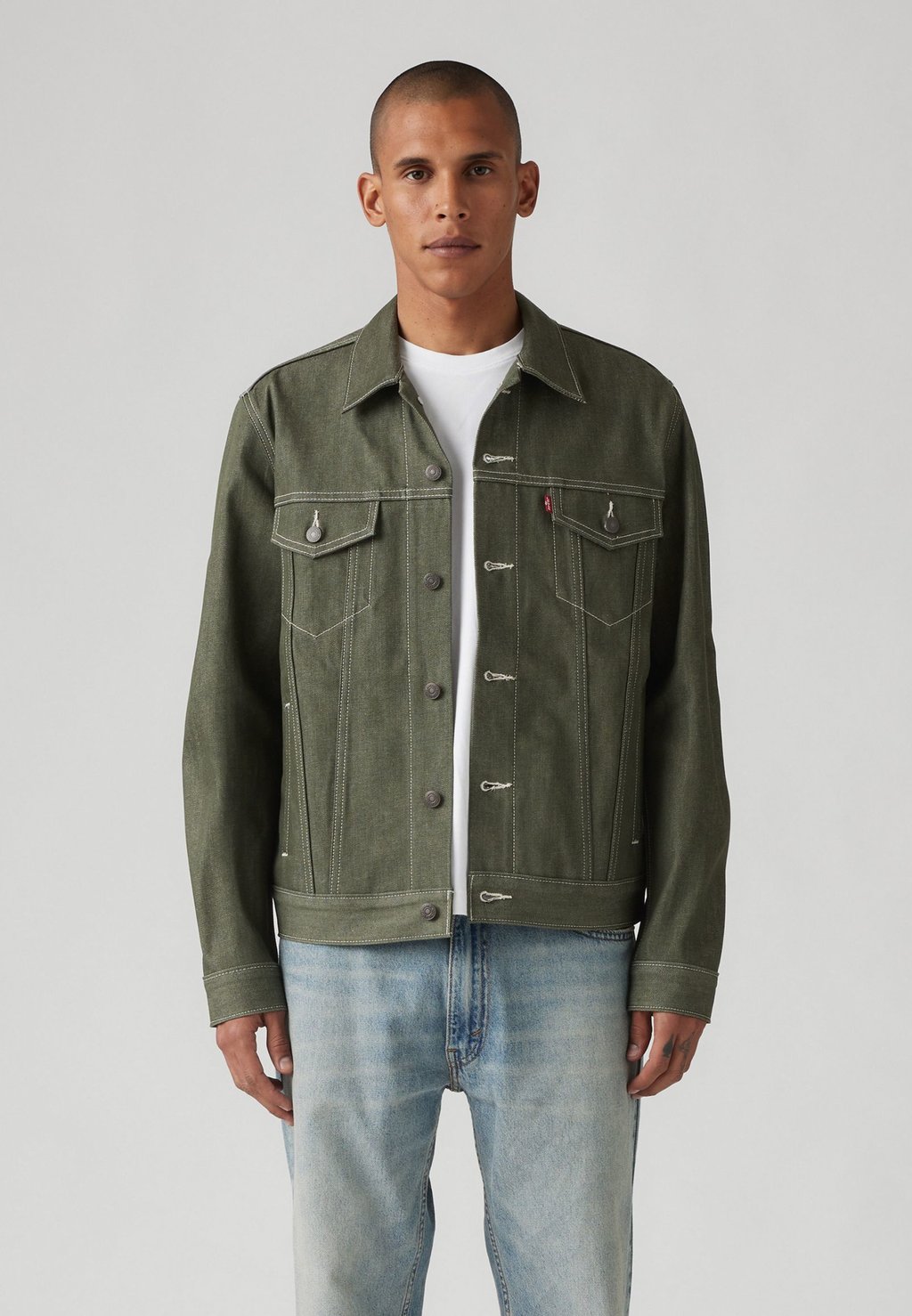 

Джинсовая куртка THE TRUCKER JACKET Levi's, оливковый