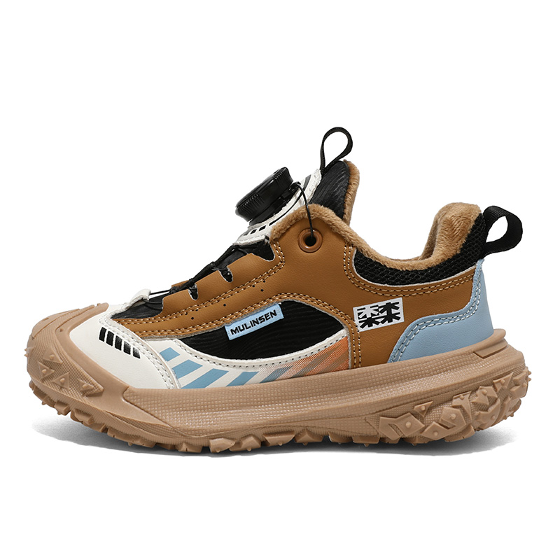 

Кроссовки для бега для детей, нескользящие, износостойкие, с отскоком, теплые Mulinsen, белый/синий