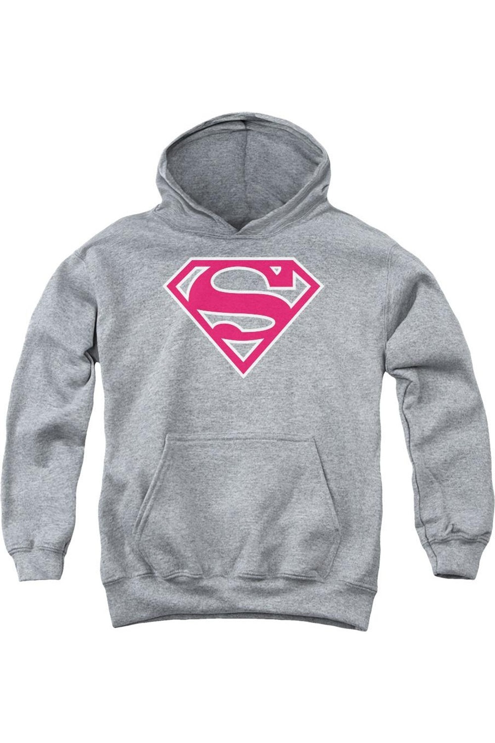 

Детская толстовка с капюшоном Superman в красно-белых тонах Gildan