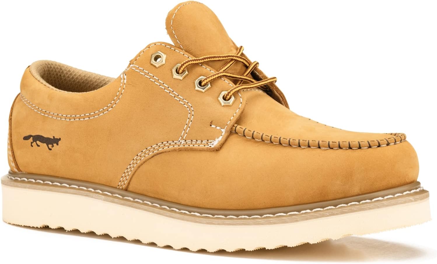 

Мужские кожаные оксфорды Golden Fox Work Shoe 4 с мягким носком для строительства и повседневной носки, Tan-nb