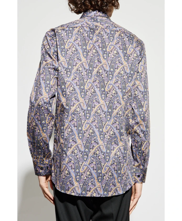 Рубашка с узором Etro, фиолетовый — фото 4