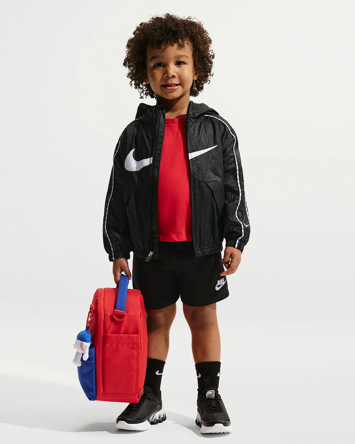 Детская легкая полупрозрачная куртка Nike из рипстопа, Black — фото 4