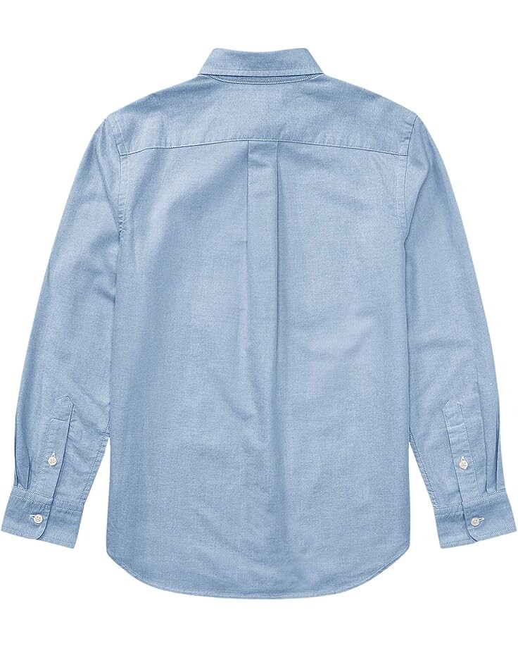 Рубашка Polo Ralph Lauren Kids Cotton Oxford Sport Shirt, цвет Light Blue — фото 2