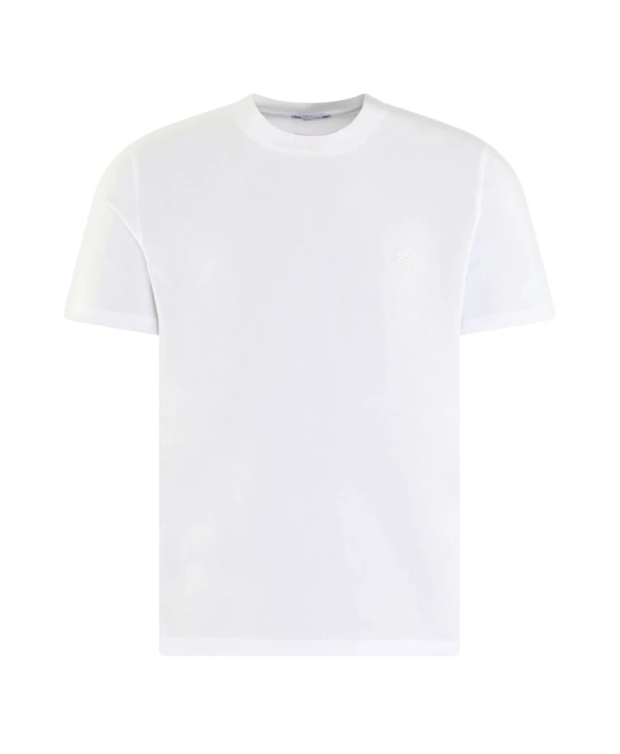 

Белая футболка с круглым вырезом в рубчик Jacob Cohã«N, белый