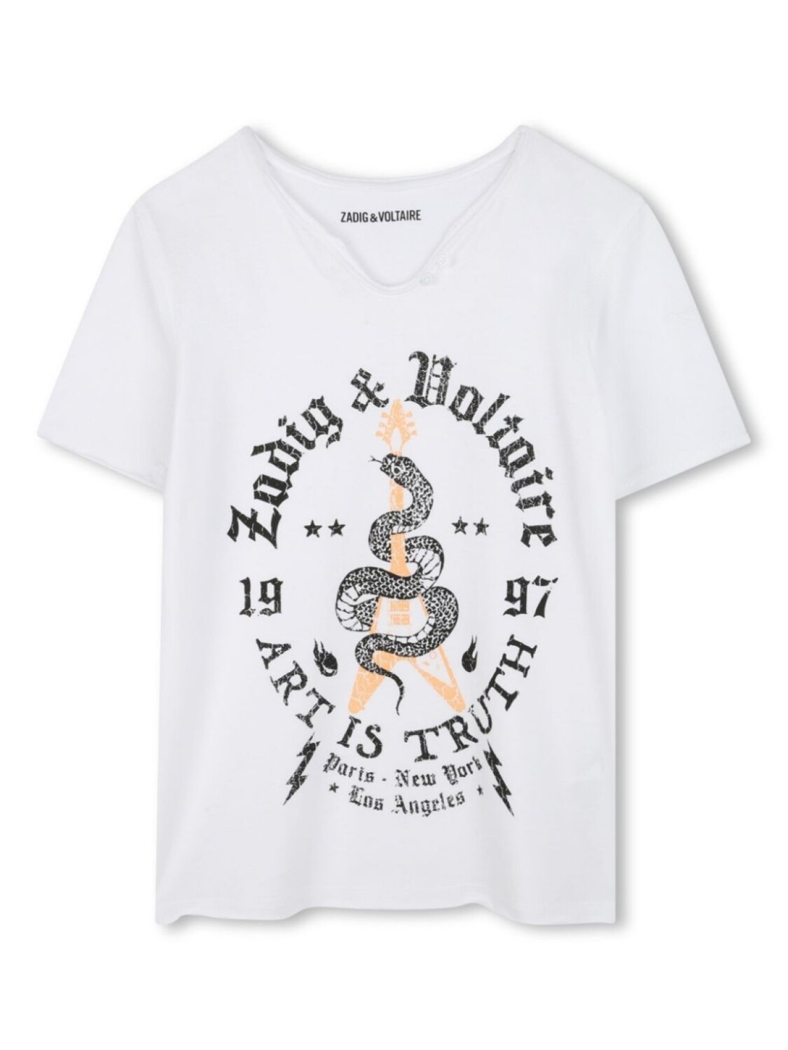 

Zadig & Voltaire Kids футболка с логотипом, белый