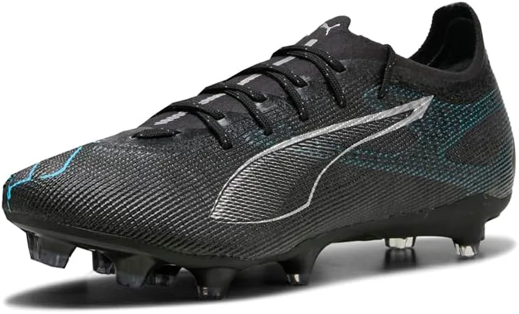 Футбольные бутсы Puma Men's Ultra 5 Pro для твердого грунта, черный/серебристый — фото 2