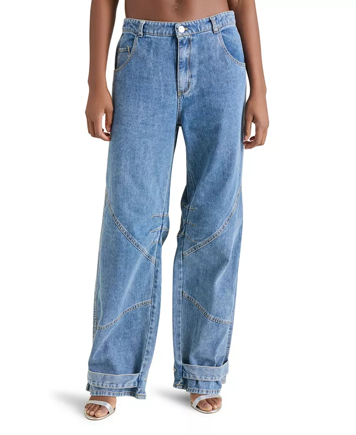 

Женские джинсы Tre Denim со средней посадкой и широкими штанинами Steve Madden, синий