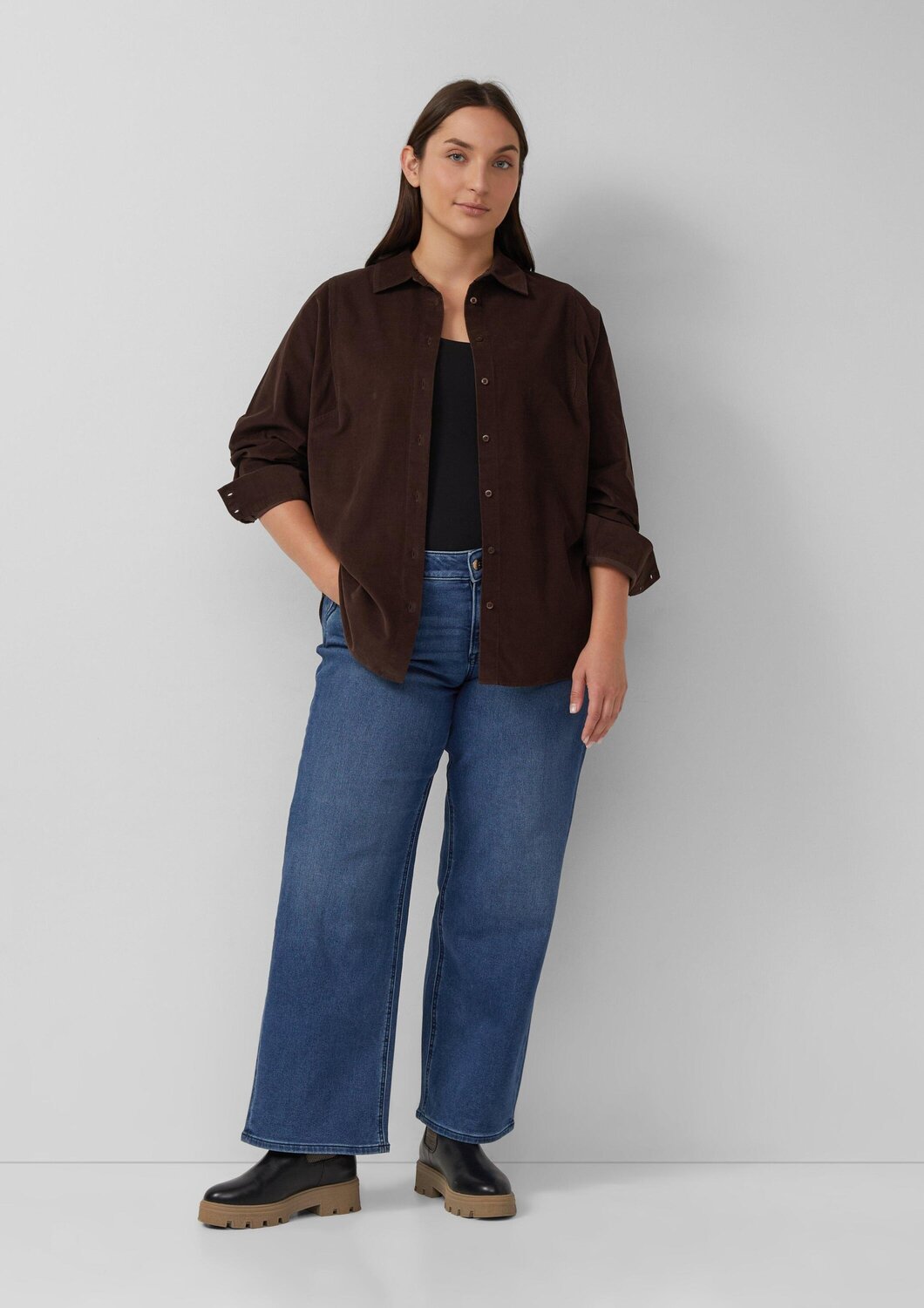 

s.Oliver Red Label Plus Рубашка в темно-коричневом цвете