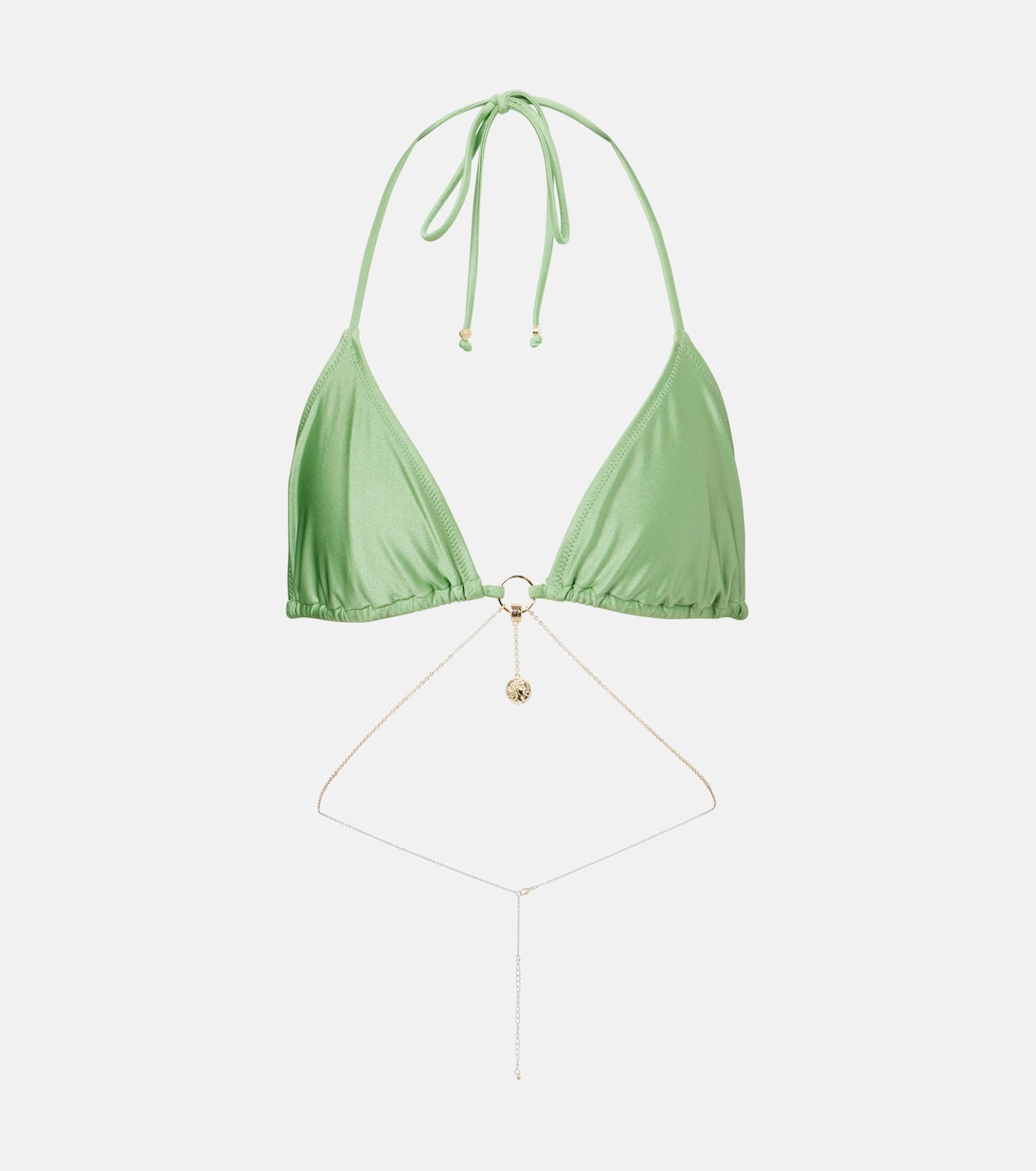 

Треугольный топ бикини на цепочках Bananhot, Sage Green
