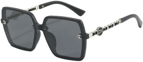 

Женские поляризованные солнцезащитные очки большого размера 2027 года, солнцезащитные очки с градиентными линзами и защитой от УФ-излучения UV400 MTZJH, Black