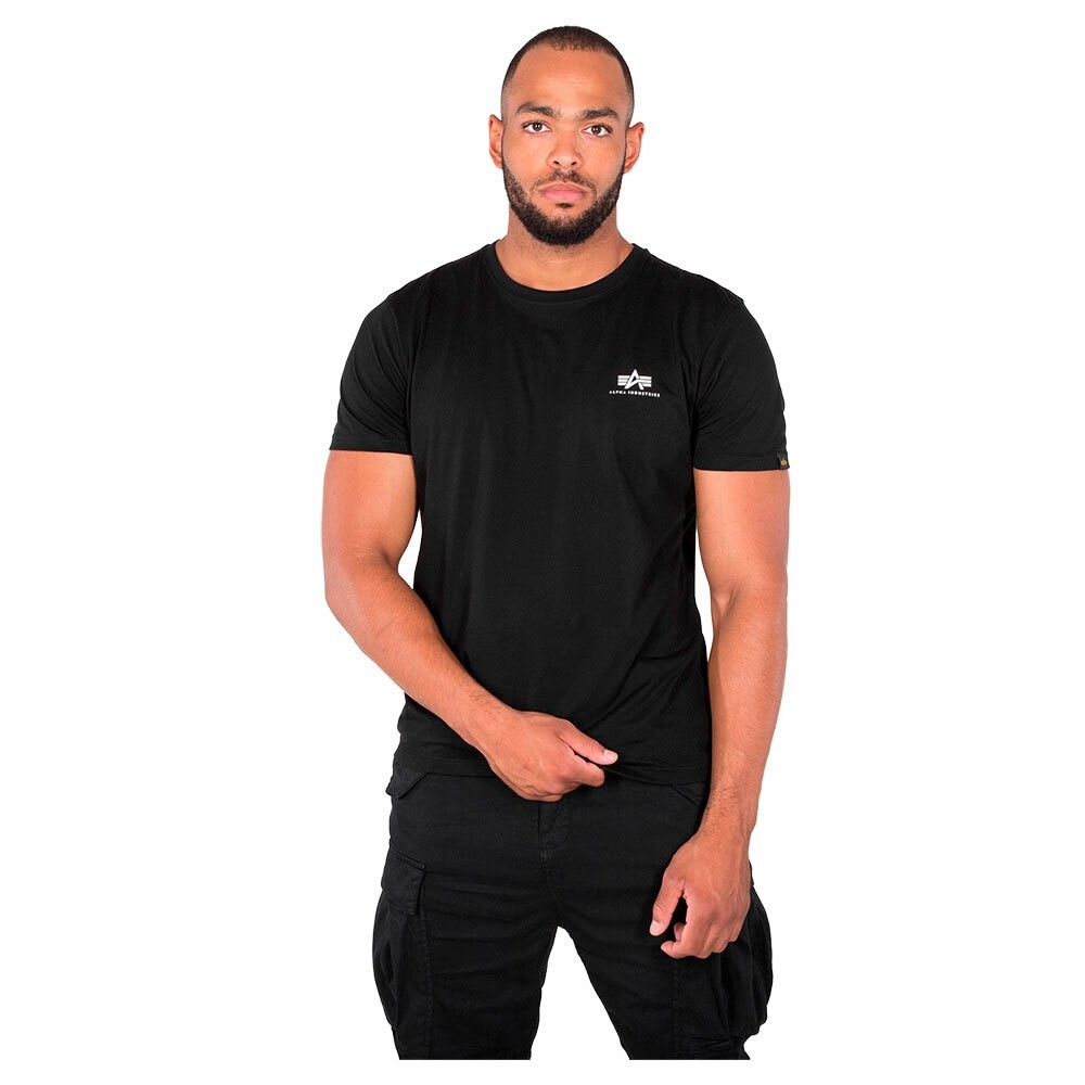 

Футболка с коротким рукавом Alpha Industries Basic Small Logo, черный