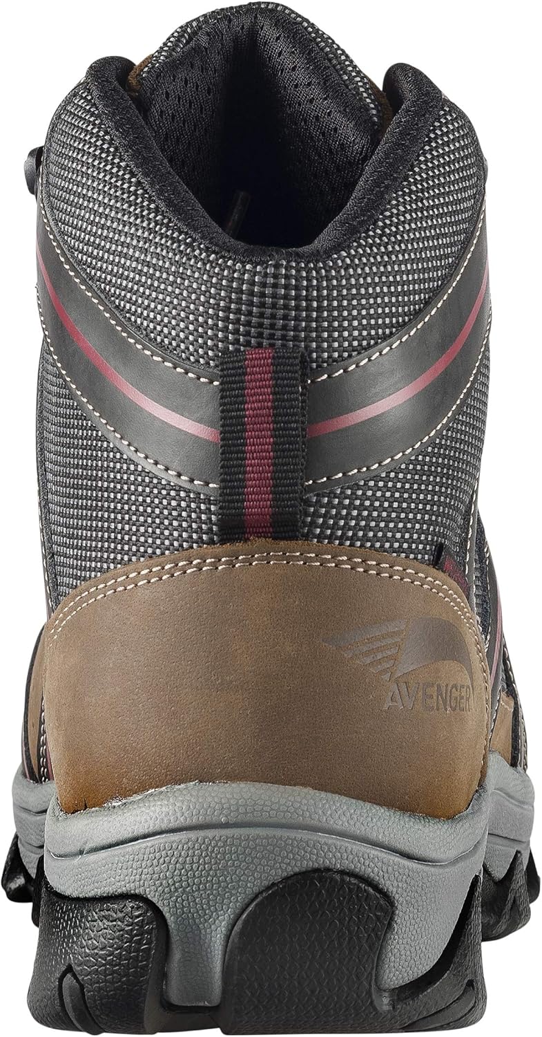 Мужские рабочие ботинки FSI FOOTWEAR SPECIALTIES INTERNATIONAL 7711 Crosscut высотой 15 см со стальным носком, устойчивые к проколам Avenger Work Boots, коричневый — фото 4