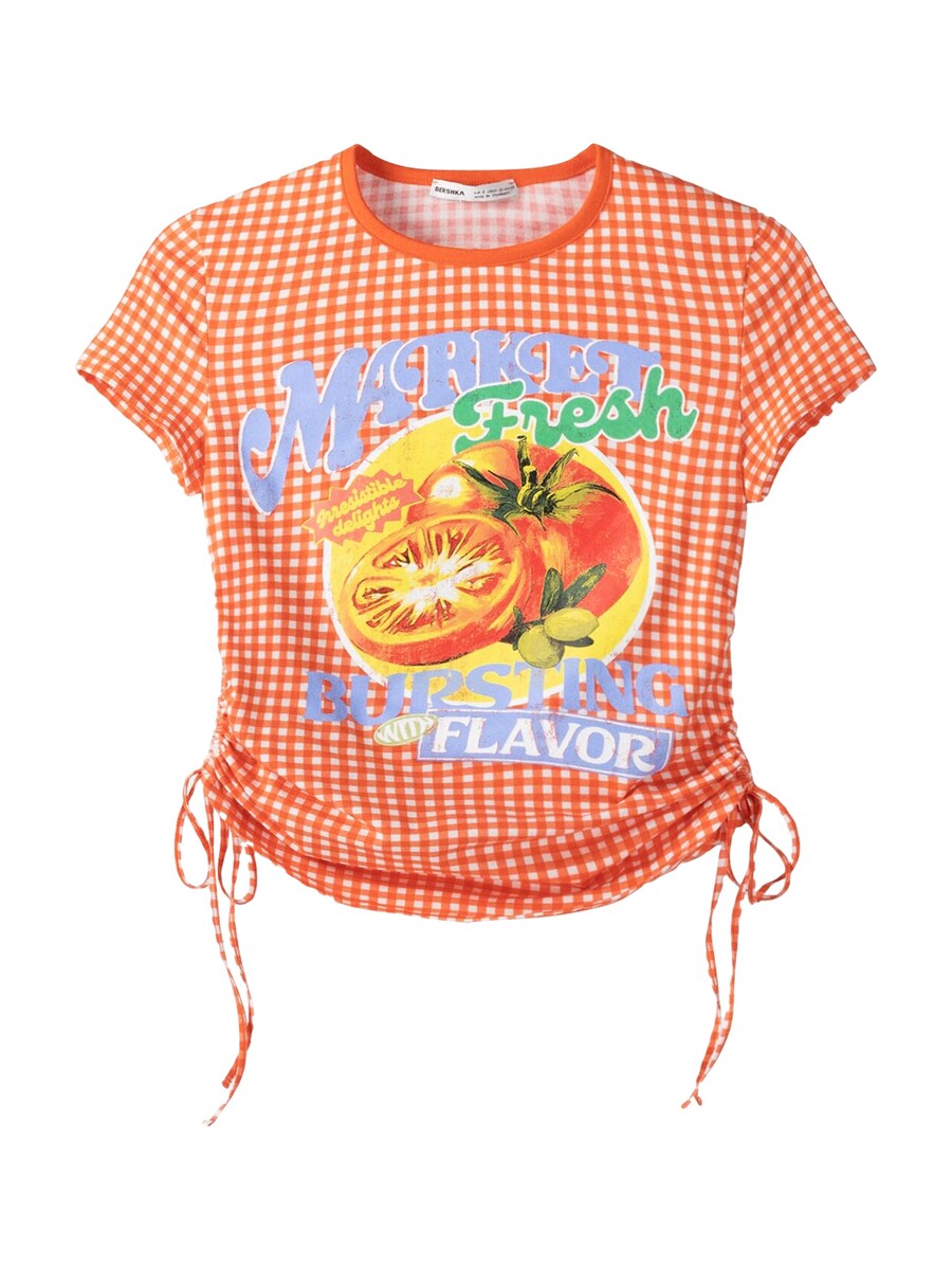 

Рубашка Bershka, цвет Orange red