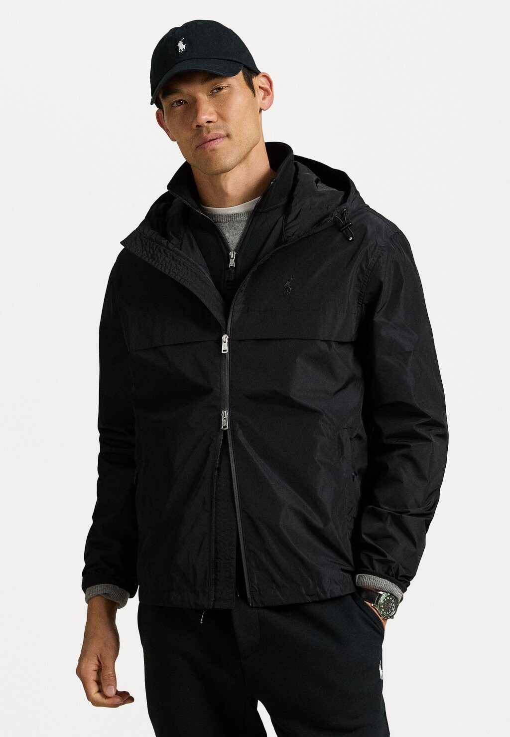

Летняя куртка FULL-ZIP HOODED JACKET Polo Ralph Lauren, черный