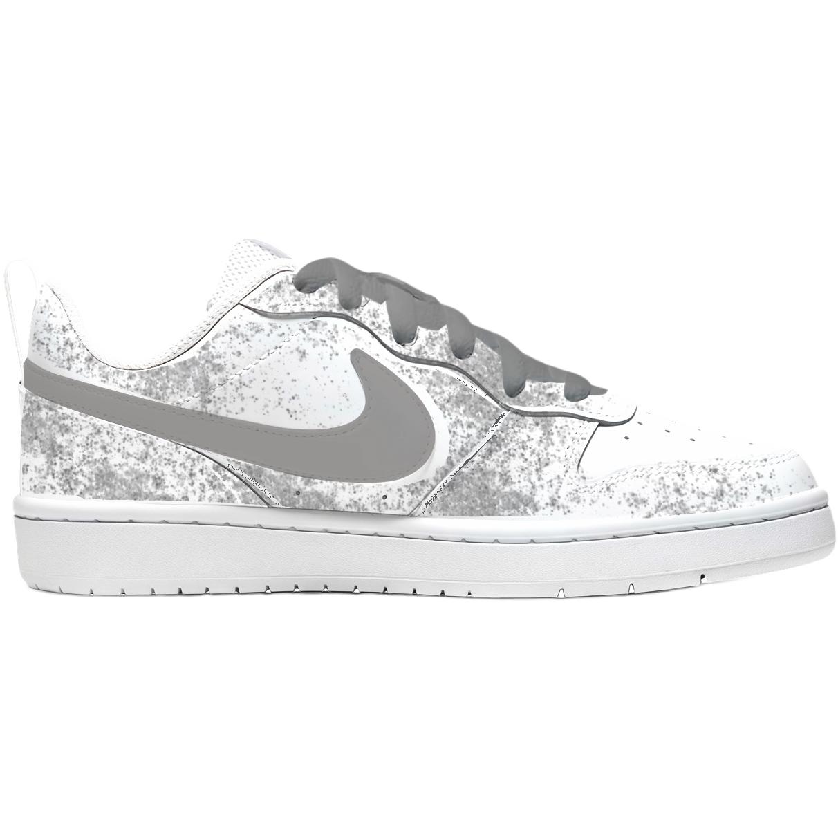 Кроссовки для скейтбординга Court Borough Leather Slip Resistant Abrasion Resistant Breathable Cushioning Low top для детей Nike, белый — фото 4