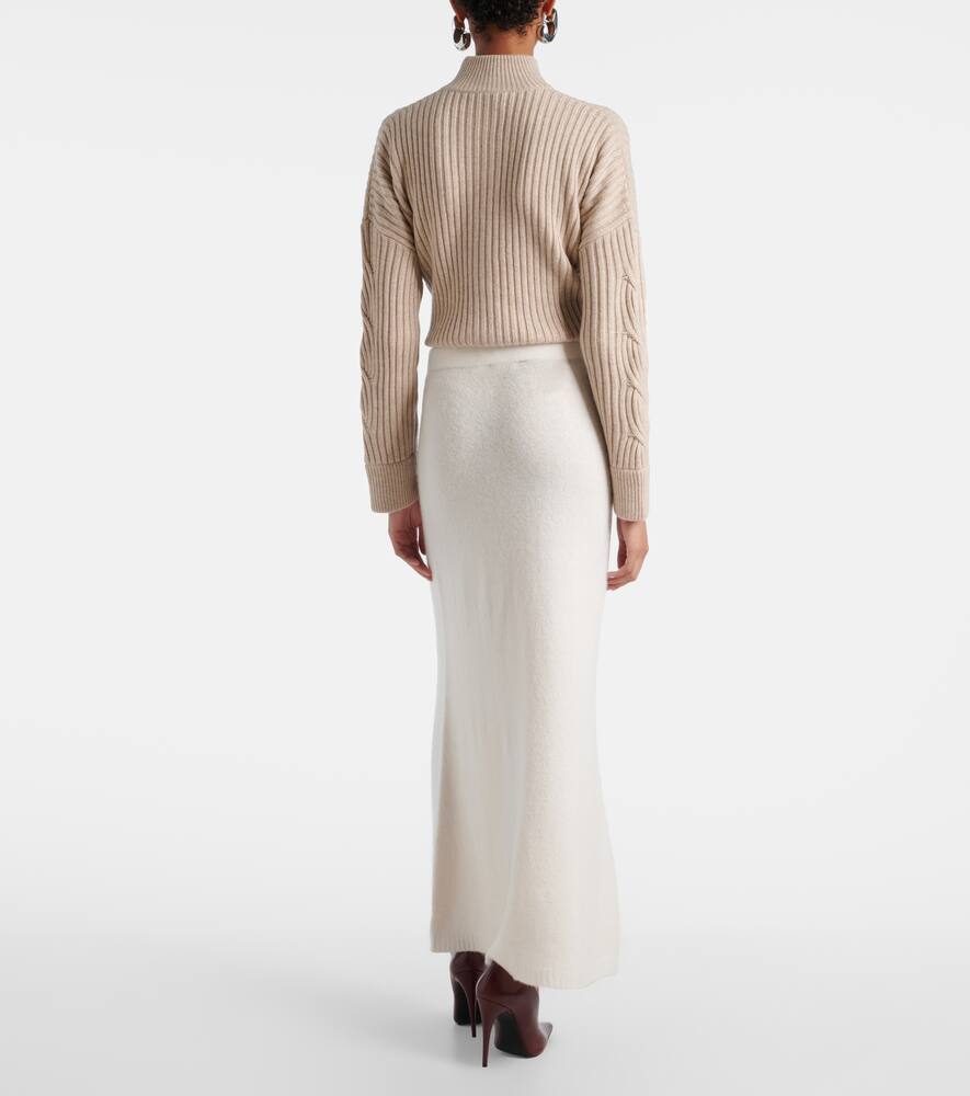 Дорина макси-юбка из кашемировой смеси Max Mara, Avorio — фото 3
