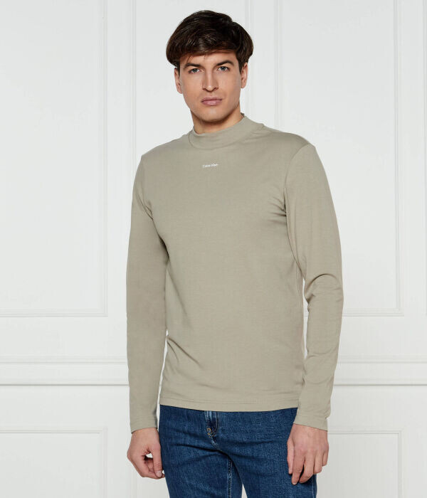 

Лонгслив Calvin Klein Slim Fit, бежевый