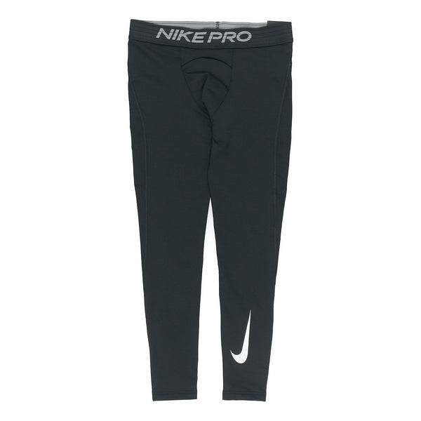 

Брюки men's pro dri-fit sports training ribbed leggings black Nike, черный