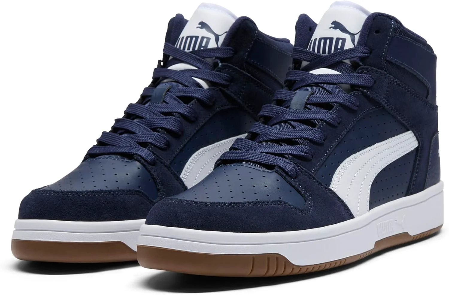 Кроссовки PUMA Rebound Layup, темно-синий/белый — фото 3