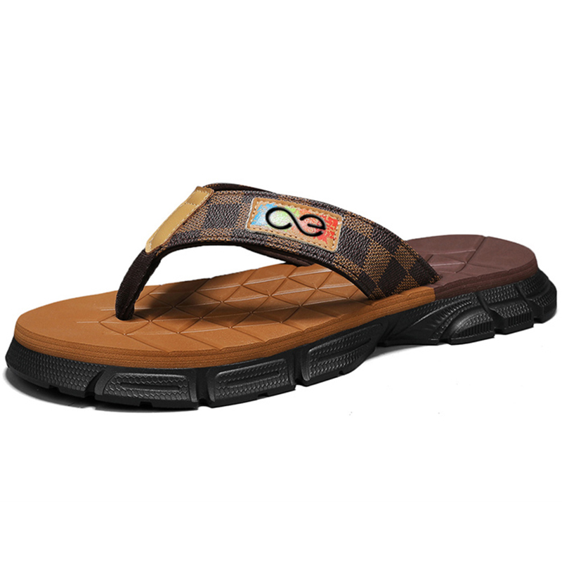 

LINGPAO Мужские шлепанцы с антибактериальной подошвой из композитного материала EVA, противоскользящие, износостойкие, устойчивые к запаху, бесшумные