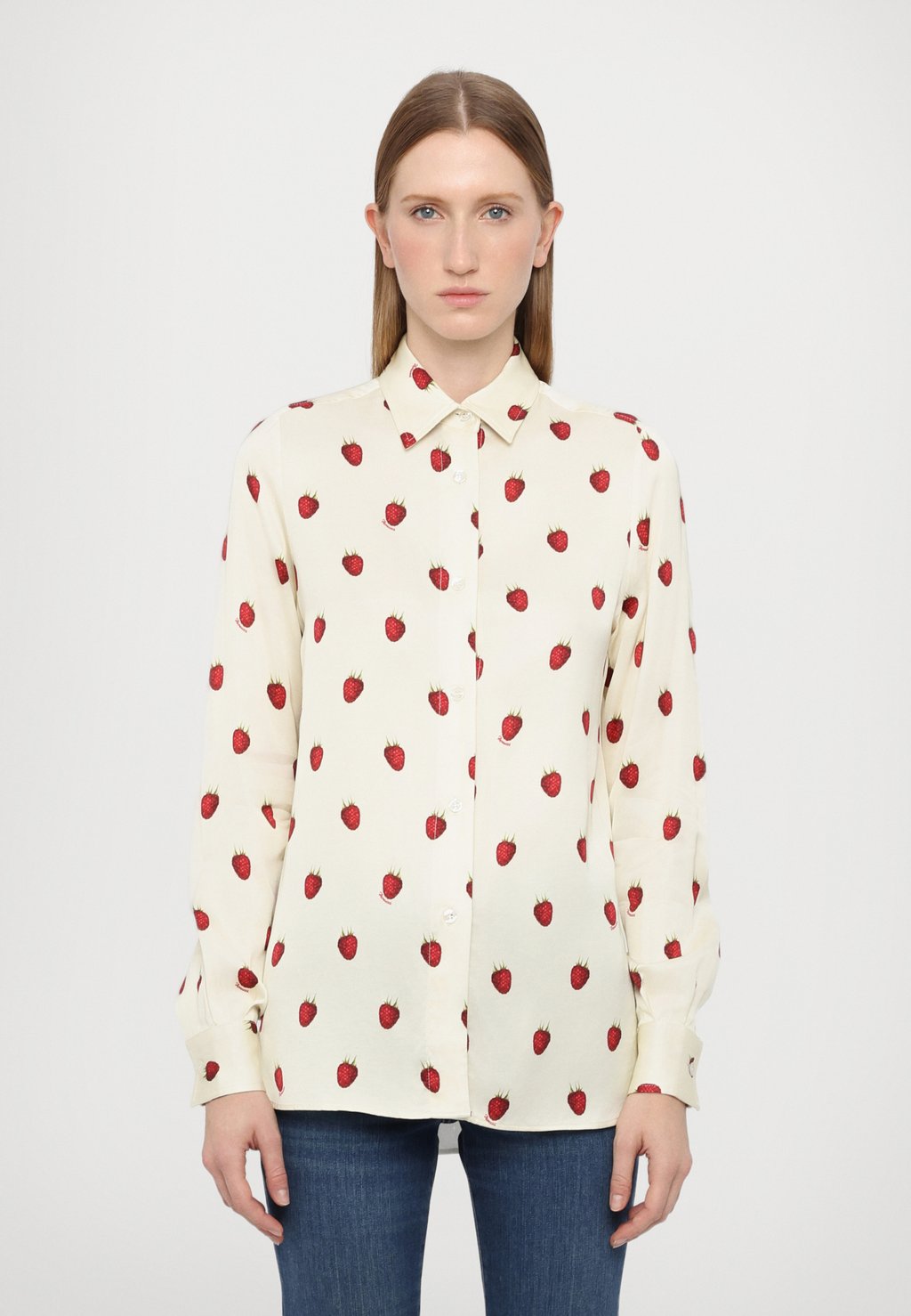 

Блузка на пуговицах RASPBERRY PRINT SHIRT Fiorucci, молочный