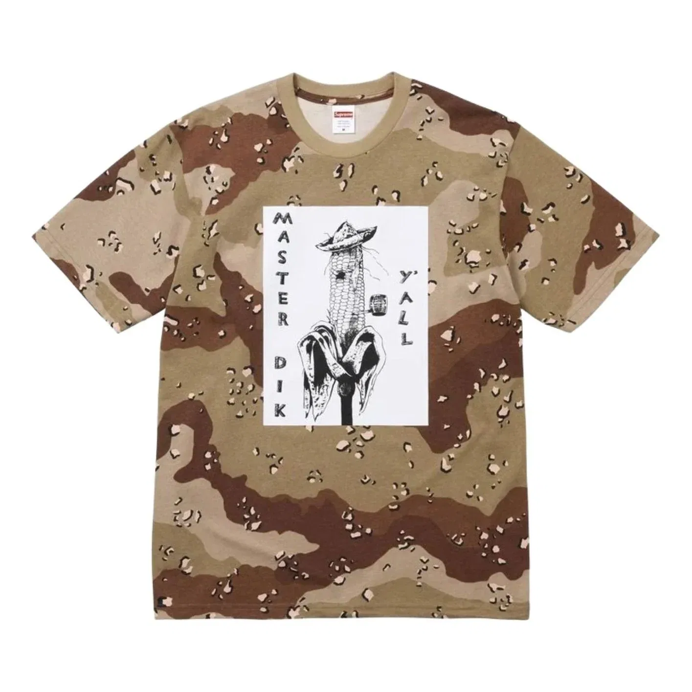 Футболка Supreme x Mike Kelley SS26 'Chocolate Chip Camo' SUP-SS26-175-CCMO, коричневый