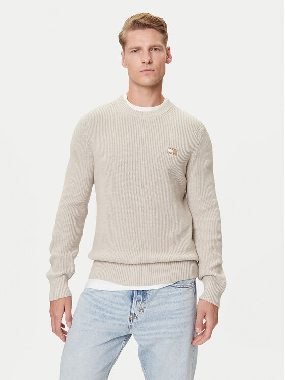 

Свитер slim fit DM0DM21652 Tommy Jeans, бежевый