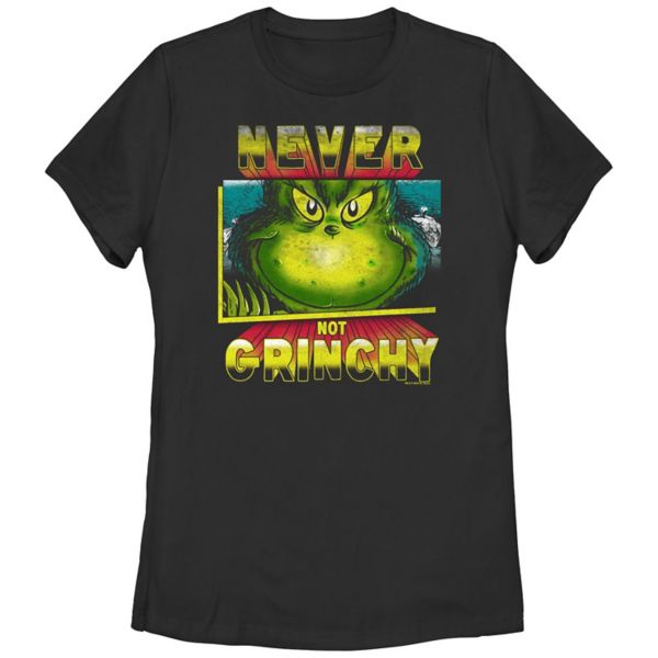 

Футболка с рисунком доктора Сьюза "Never Not Y" для подростков Grinch, черный