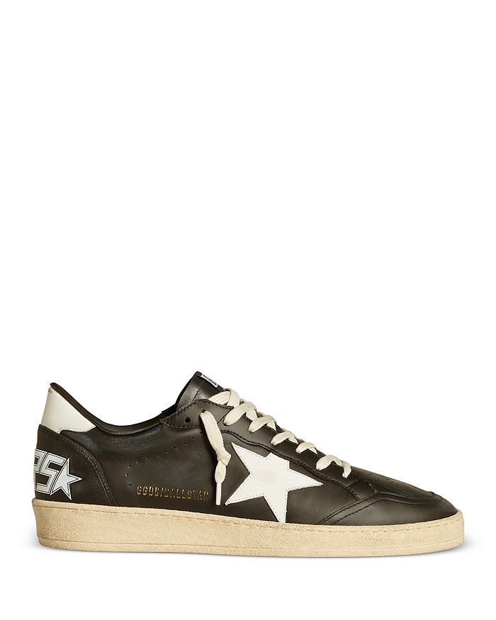 

Мужские кроссовки Ball Star из кожи наппа Golden Goose, черный