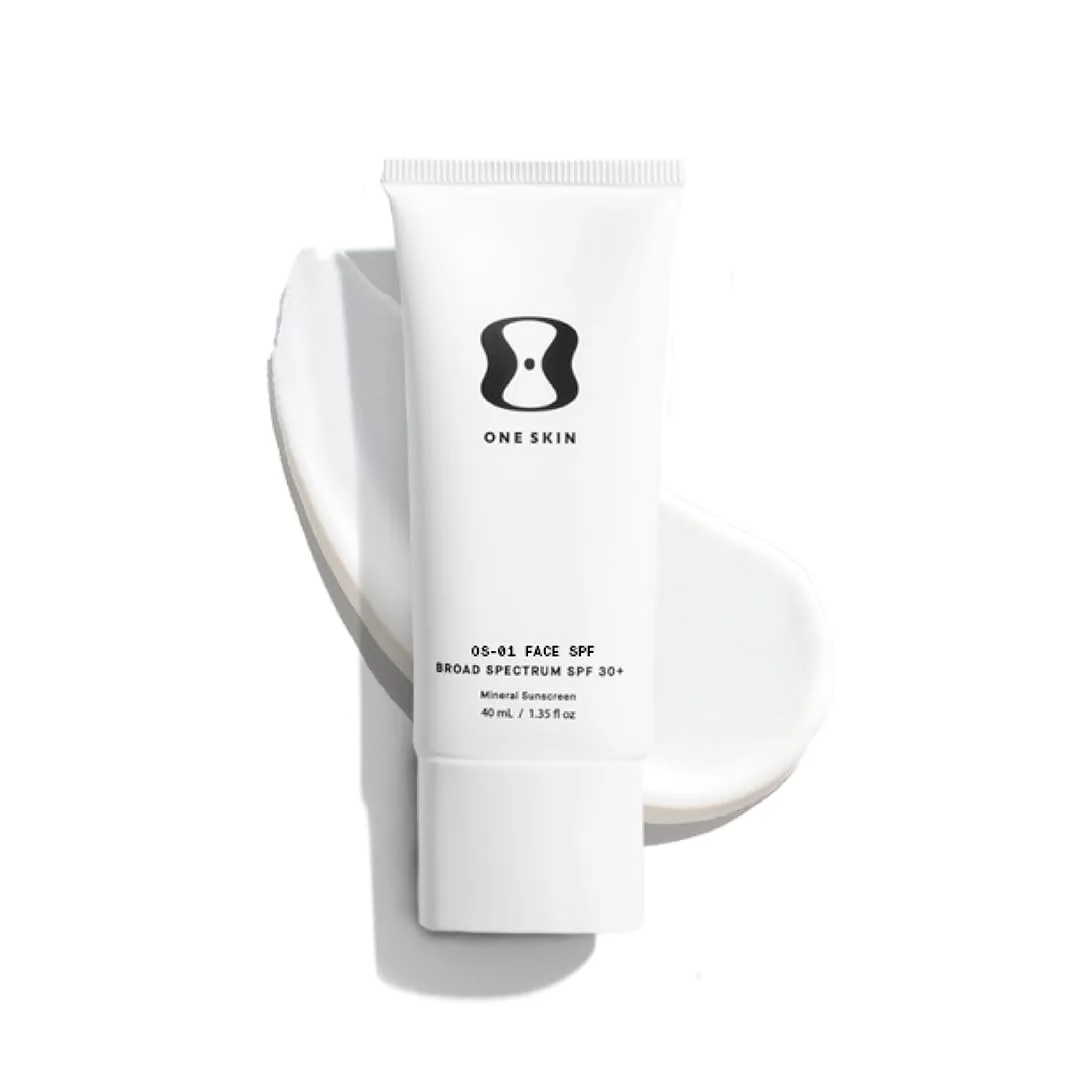 OneSkin FACE SPF OS-01 Peptide Broad Spectrum SPF 30+ минеральный солнцезащитный крем, Untinted