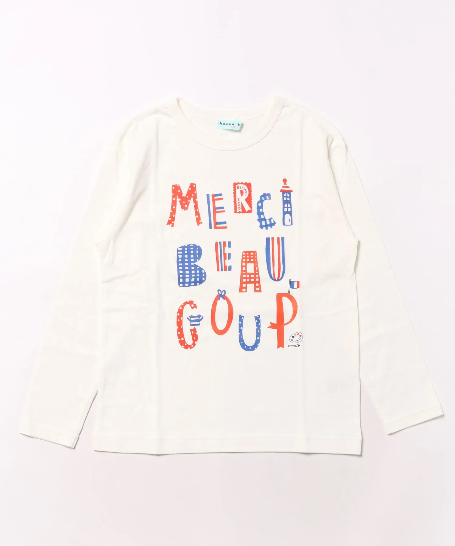 Детская футболка с принтом hakka kids Assort French Print Off White