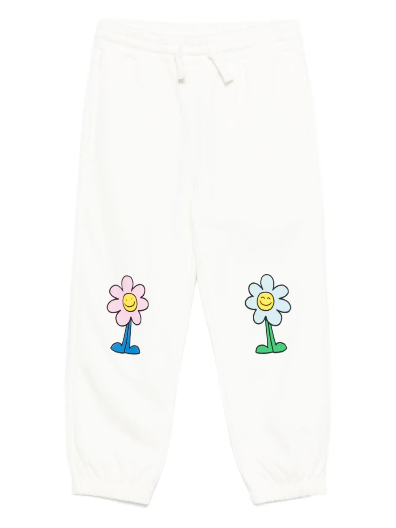 

Брюки с цветочным принтом и завязками Stella McCartney Kids, белый