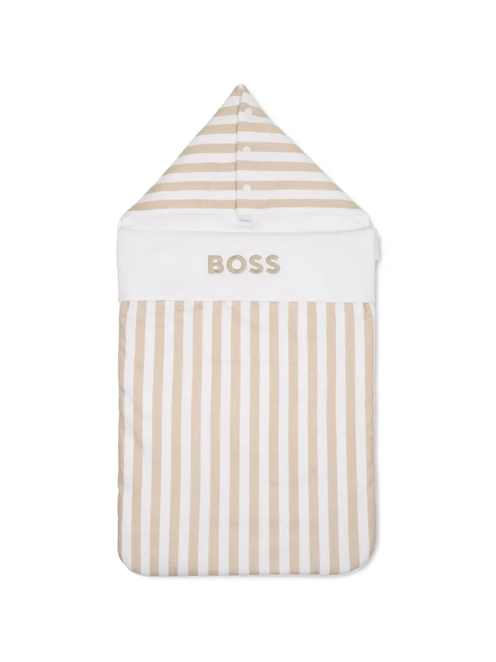 Полосатый спальный конверт Boss Kidswear, белый