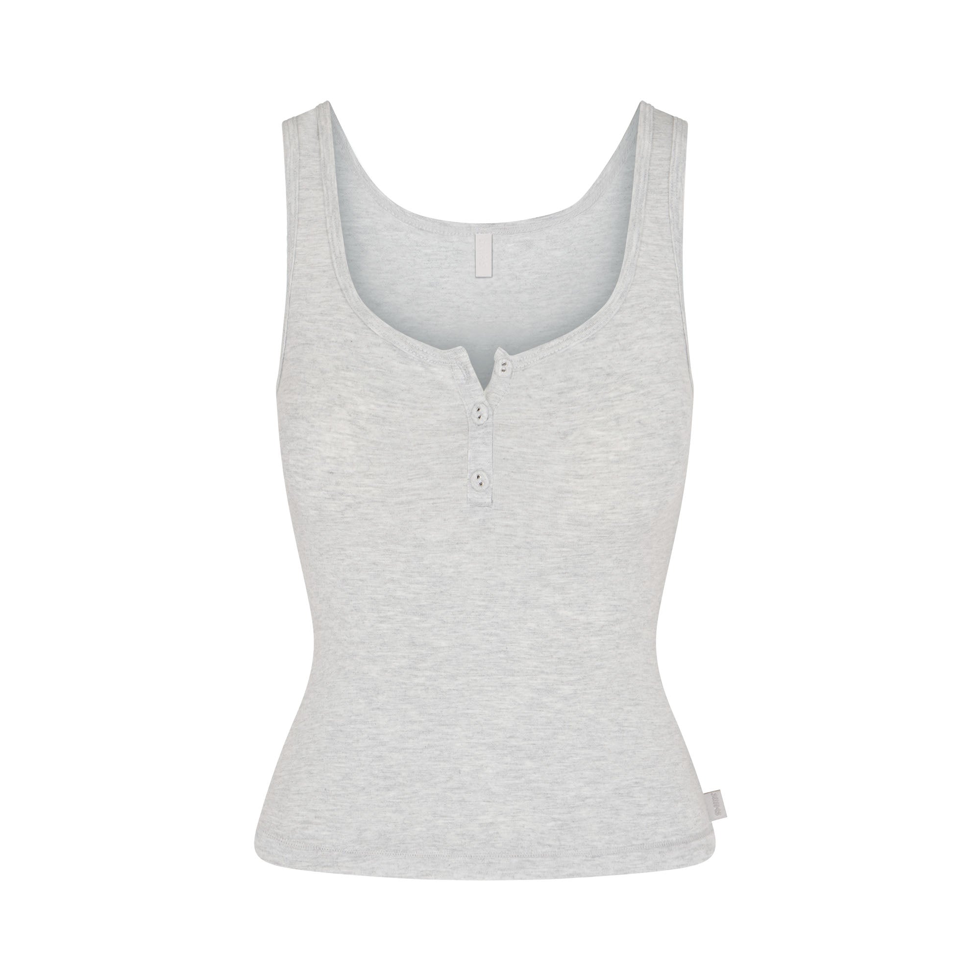 

Топ хенли SKIMS, цвет light heather grey