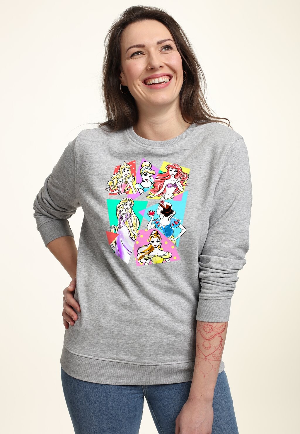 

Толстовка DISNEY PRINCESSES NEON POP Disney, цвет Mottled Light Grey