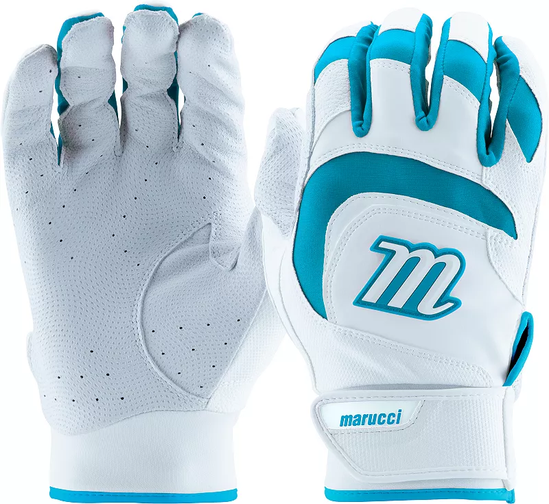 

Перчатки для ватина Marucci Adult Signature 4, цвет White/Columbia Blue