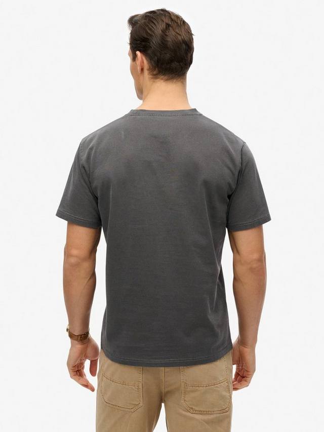 Футболка Essentials Relaxed Fit из чистого органического хлопка Superdry, Charcoal Grey — фото 2