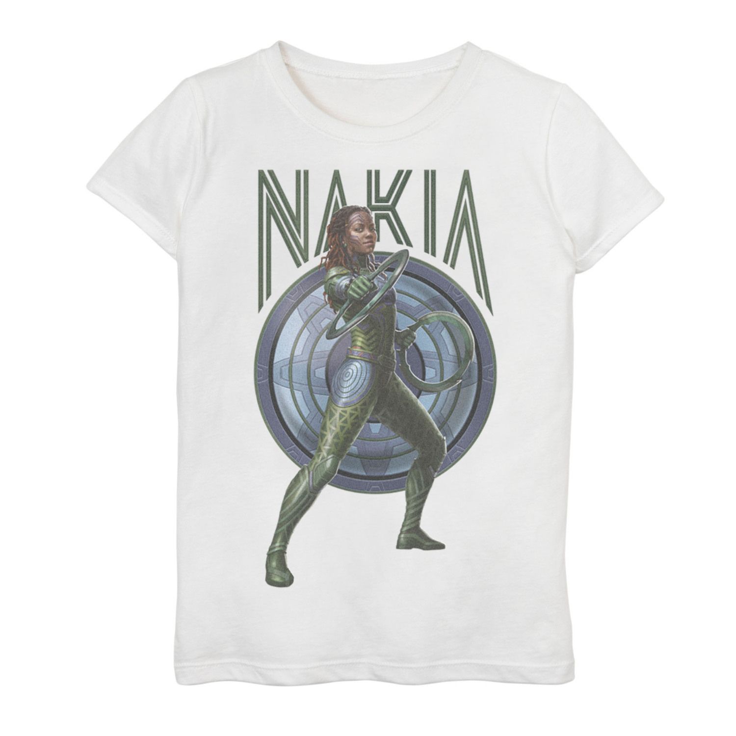 

Футболка с изображением синего щита Marvel Wakanda Forever Nakia для девочек 7–16 лет Licensed Character, белый, Синий, Футболка с изображением синего щита Marvel Wakanda Forever Nakia для девочек 7–16 лет Licensed Character, белый