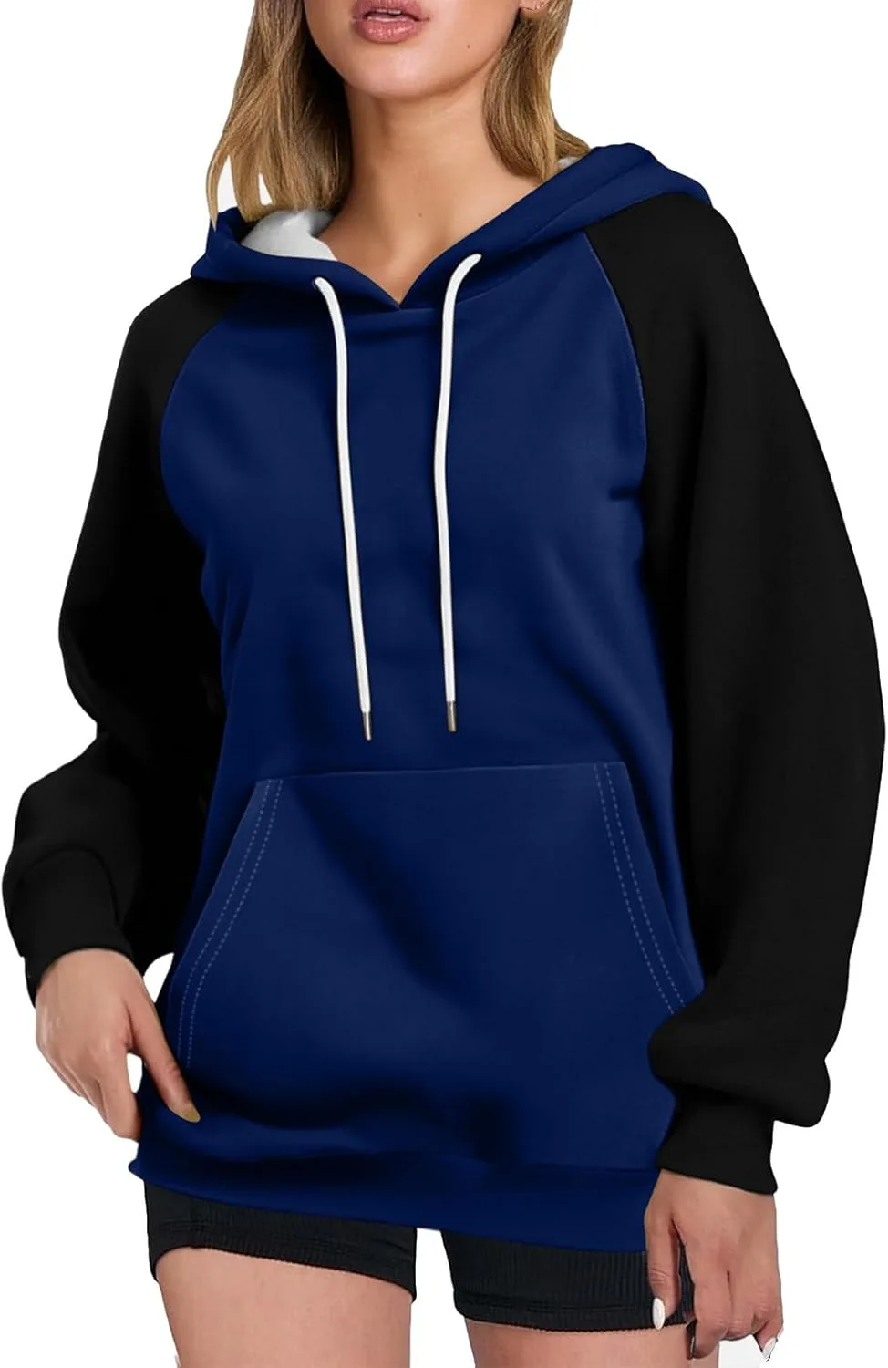 

Толстовка с капюшоном Unisex, цветной блок, длинный рукав, с карманом-кенгуру betible