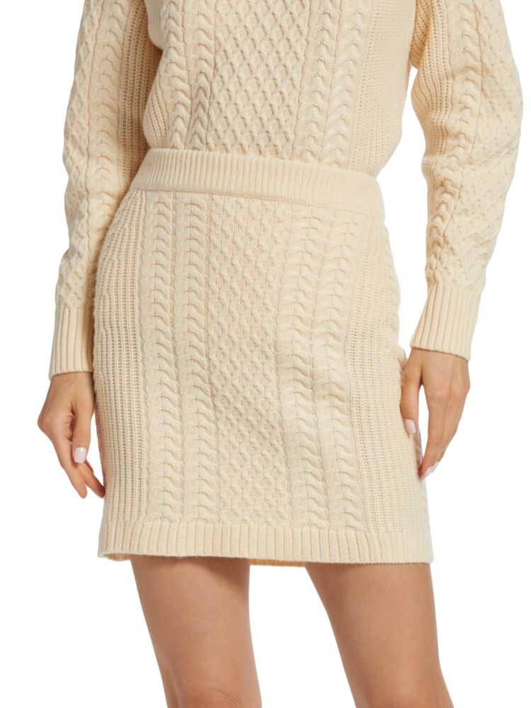 

Мини-юбка косой вязки Design History, цвет Cotton Cloud