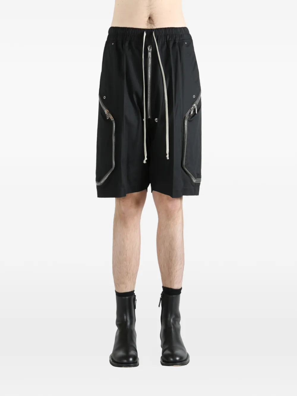 Шорты Blixa Bela с карманом на молнии Rick Owens, черный — фото 2