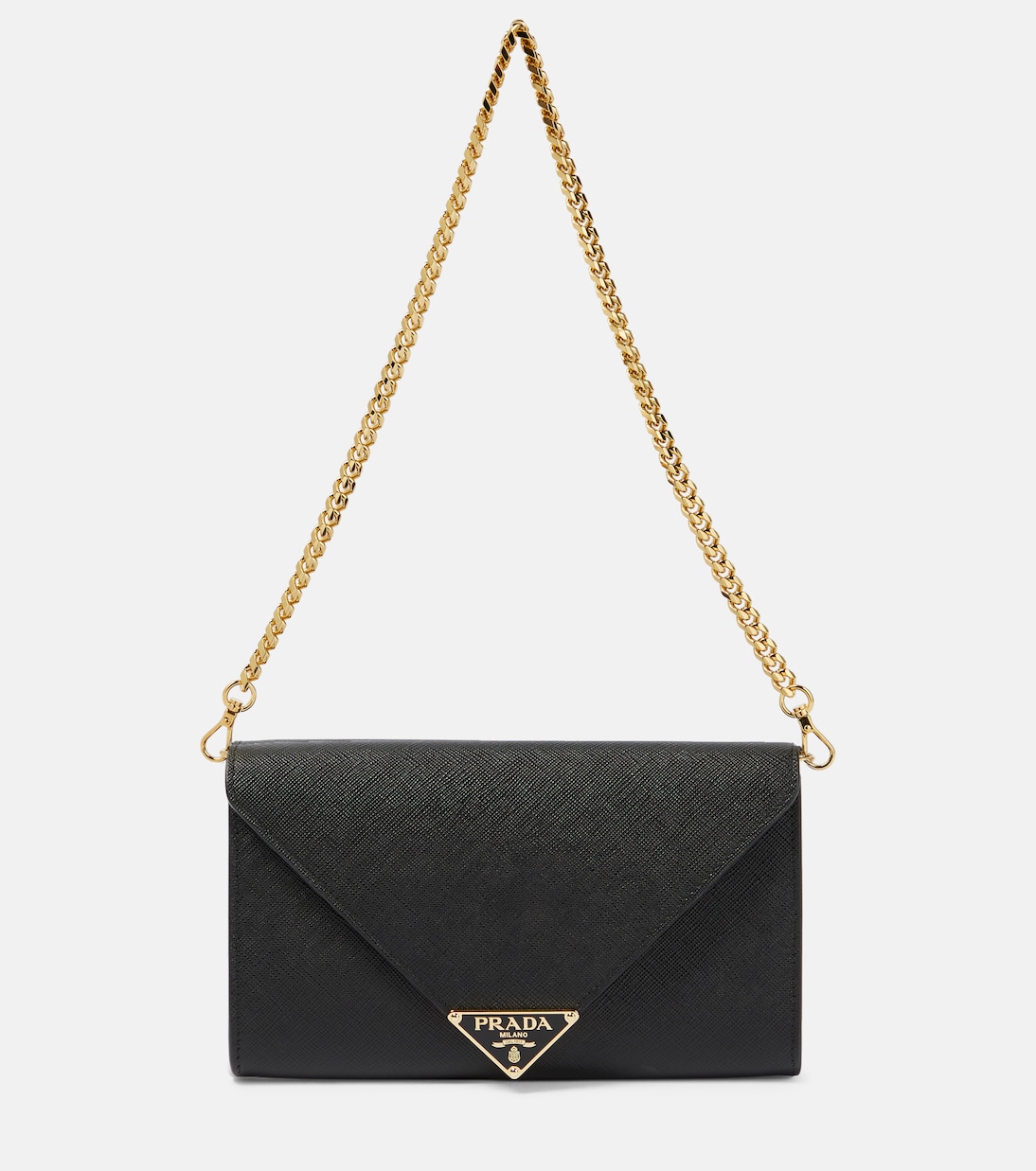 

Сумка через плечо из кожи Saffiano Prada, черный