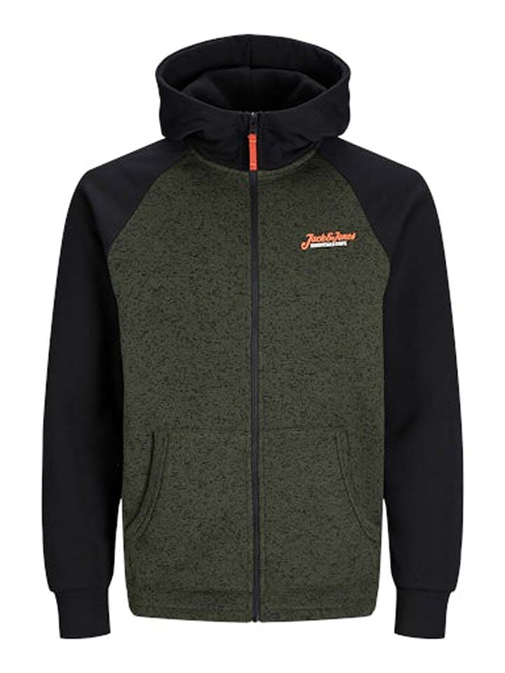 

Спортивная куртка Jack & Jones Sweatjacke, цвет Schwarz/Khaki