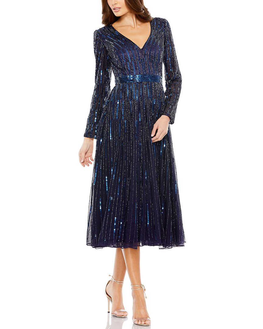 

Платье Mac Duggal длиной до колена, синий