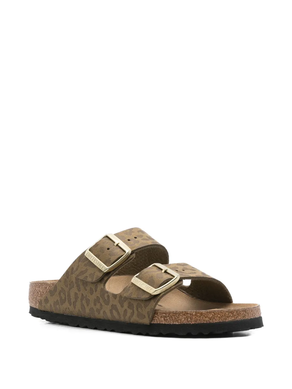Сандалии Arizona с леопардовым принтом и двумя пряжками BIRKENSTOCK, коричневый — фото 2
