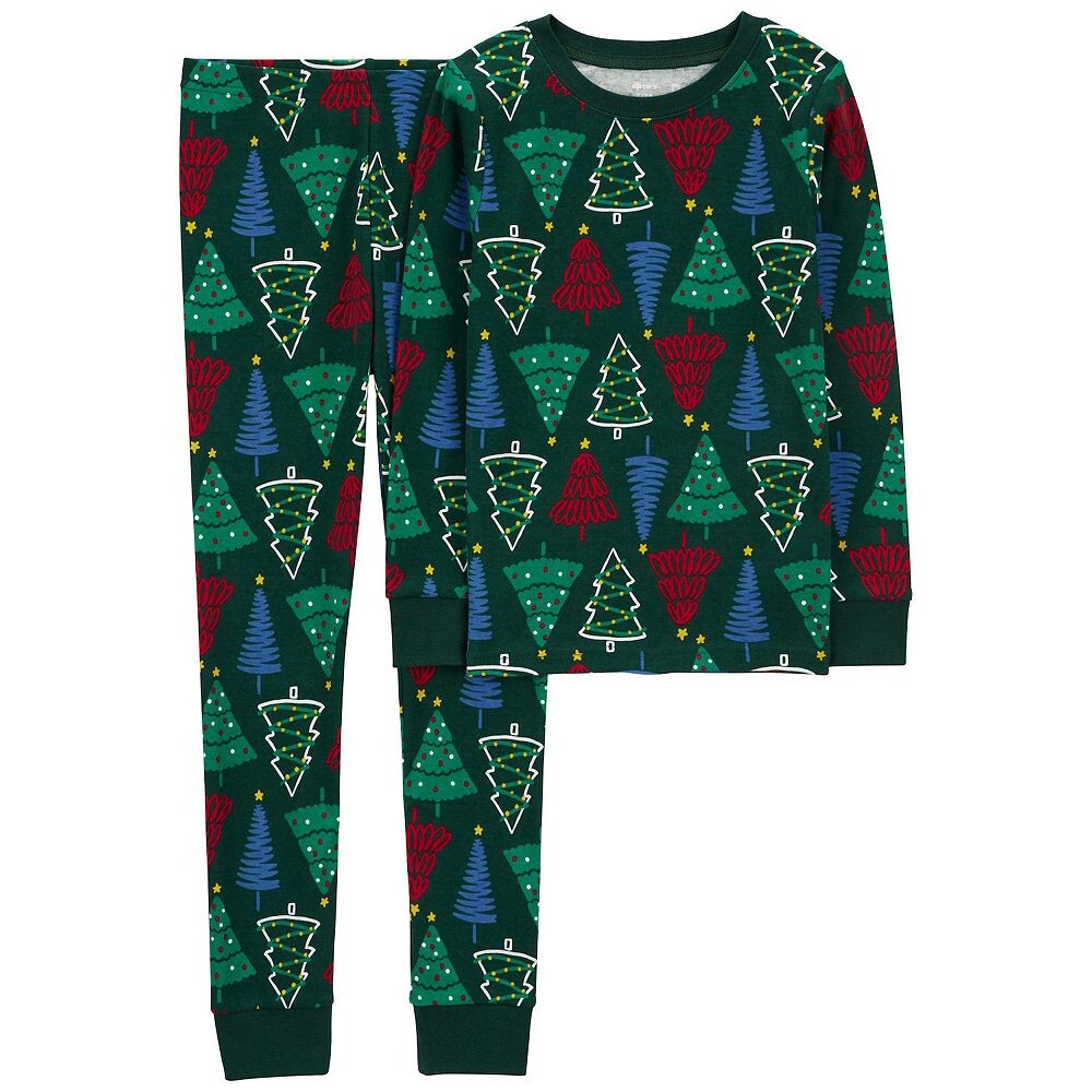 

Пижамный комплект из топа с длинными рукавами и пижамных штанов Carter's с принтом «Рождественская елка» для мальчиков 4–14 лет, цвет Christmas Tree
