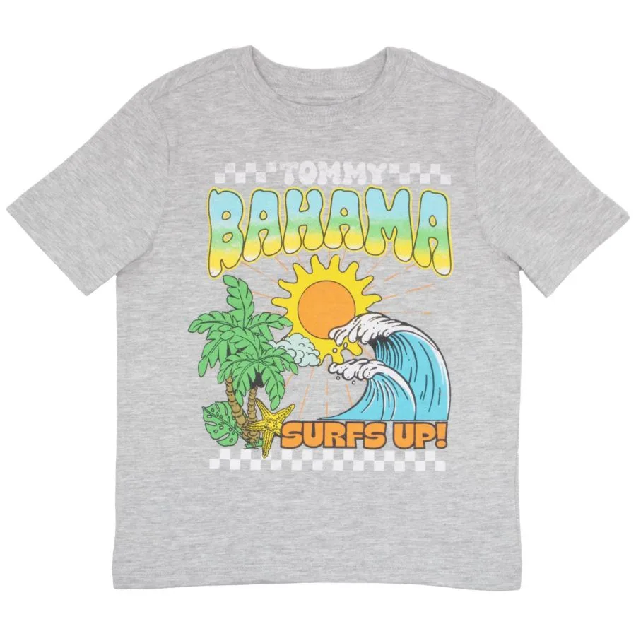 Детский комплект из двух повседневных футболок с круглым вырезом Tommy Bahama, светло-голубой/серый — фото 4