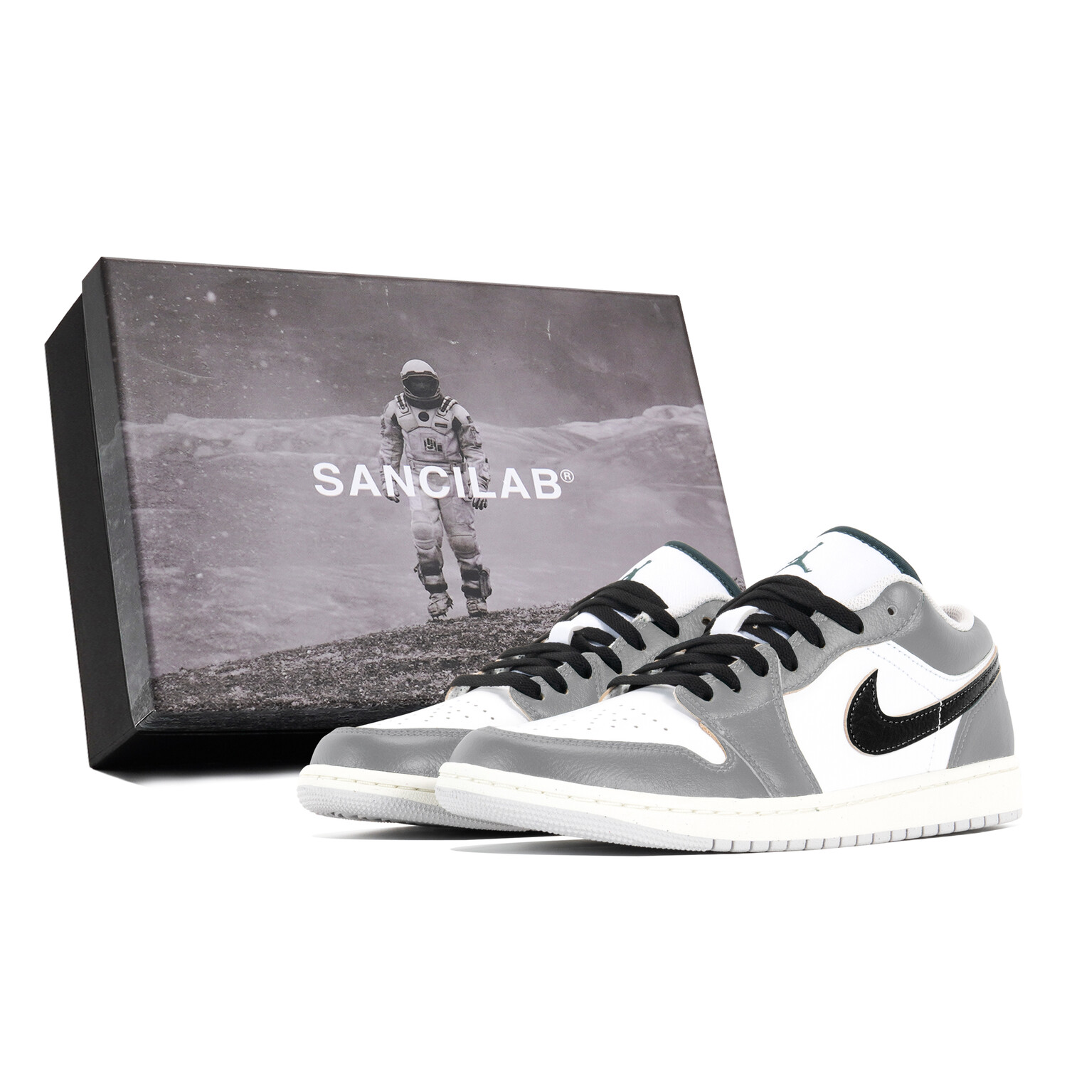 

Кроссовки Air Jordan 1 Vintage Basketball Shoes Men Low-top White/gray, белый