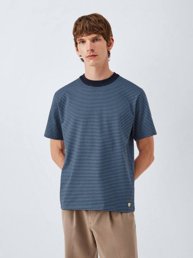 

Хлопковая футболка с коротким рукавом и полосками, карманом, Regular Fit Armor Lux, Marine Deep